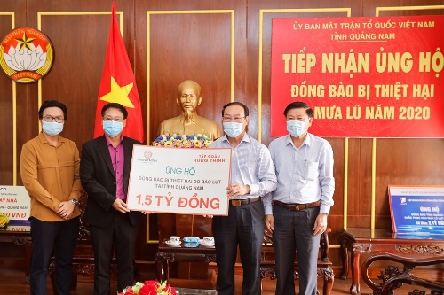 Hưng Thịnh ủng hộ 3 tỷ đồng, giúp người dân Quảng Nam và Quảng Ngãi bị thiệt hại do bão số 9
